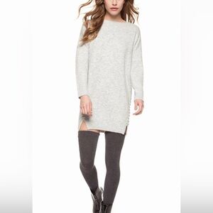 Dex Long Sleeve Crew Neck Dress With Lace-up Detail Side Seam Size Medium